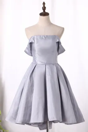 2024 A Line Off The Shoulder Taffeta Cocktail Dresses Asymmetrical