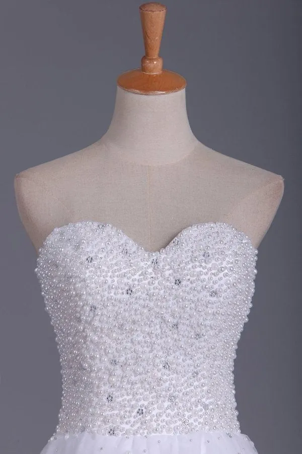 2024 Asymmetrical Sweetheart Beaded Bodice Prom Dresses A Line PKNLJQ1D