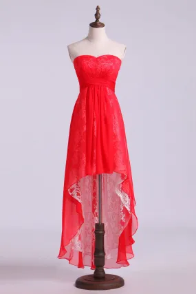 2024 Homecoming Dresses Asymmetrical Train Sweetheart A Line Chiffon