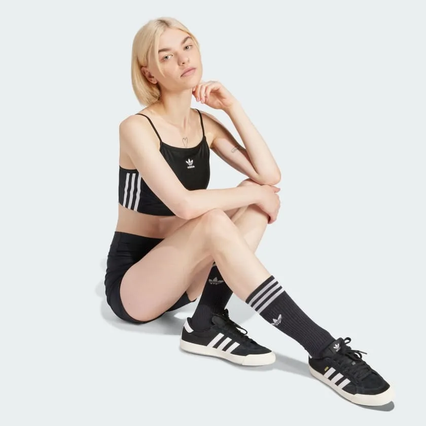 Adidas Women's "3 Stripes" Bra Top - Black/White