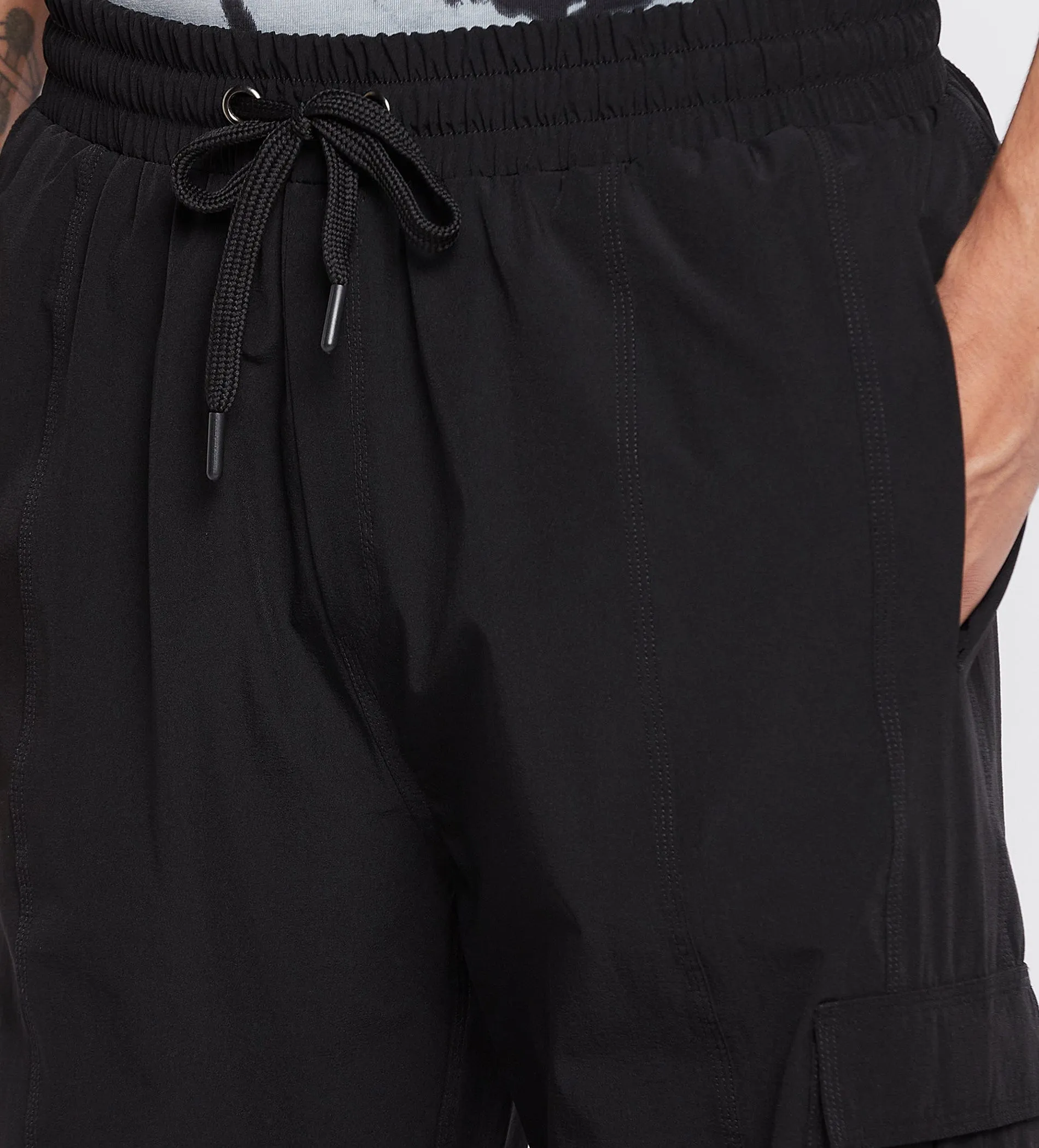 Black Comfy Cargo Pants for Men