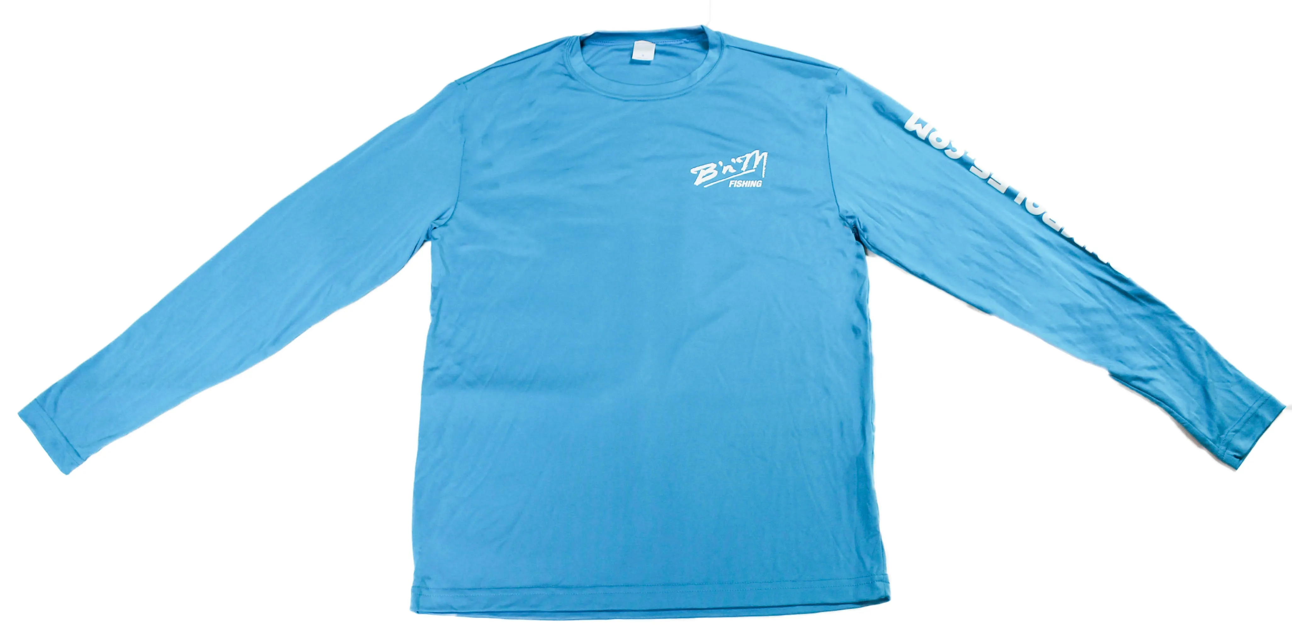 B'n'M Fishing Blue Dry Fit Long Sleeve