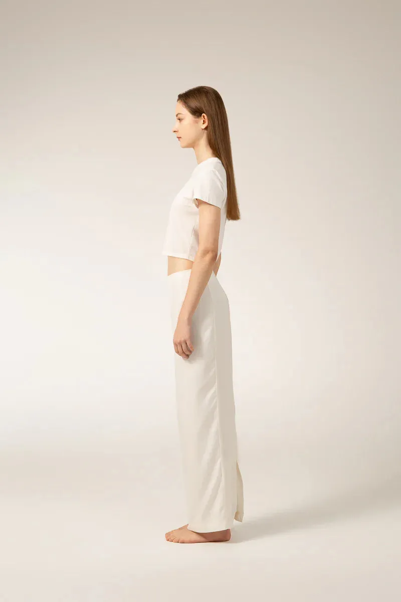 Body T-Shirt and PAIGE Maxi Skirt Set - White