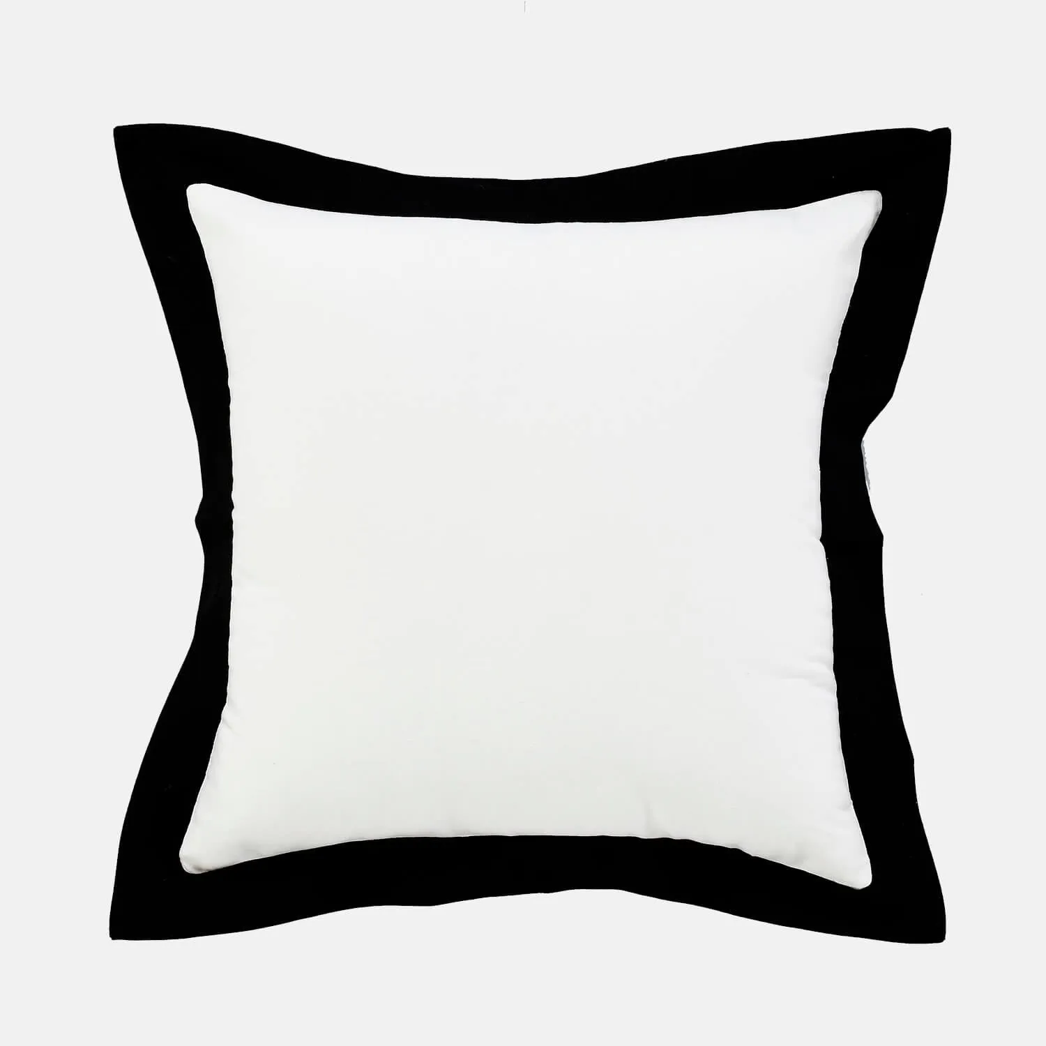 Color Border Square Throw Pillow