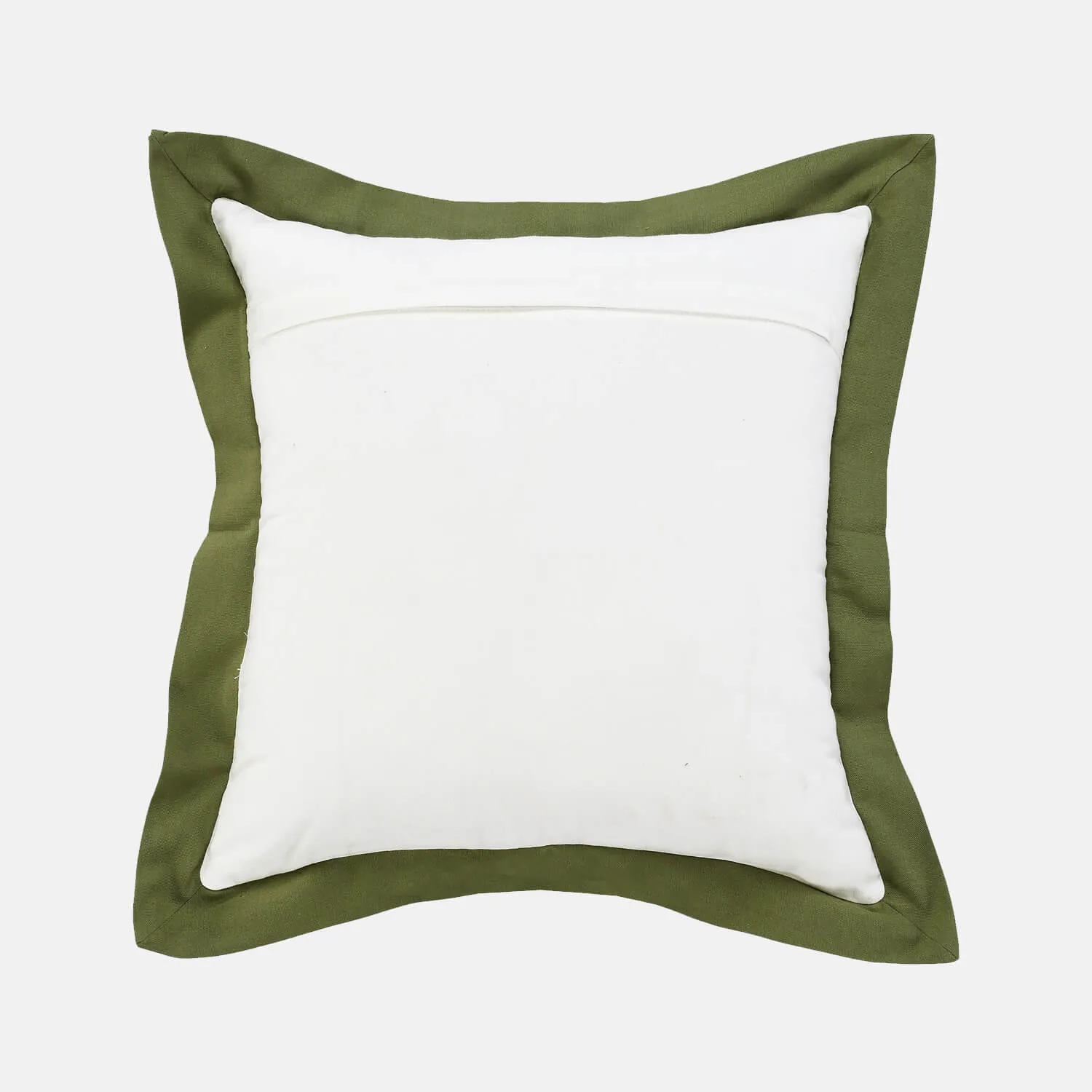 Color Border Square Throw Pillow