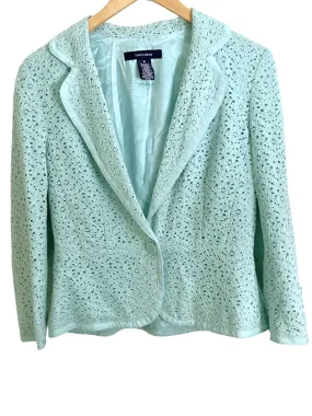 Dark Winter Icy Mint Lace Blazer