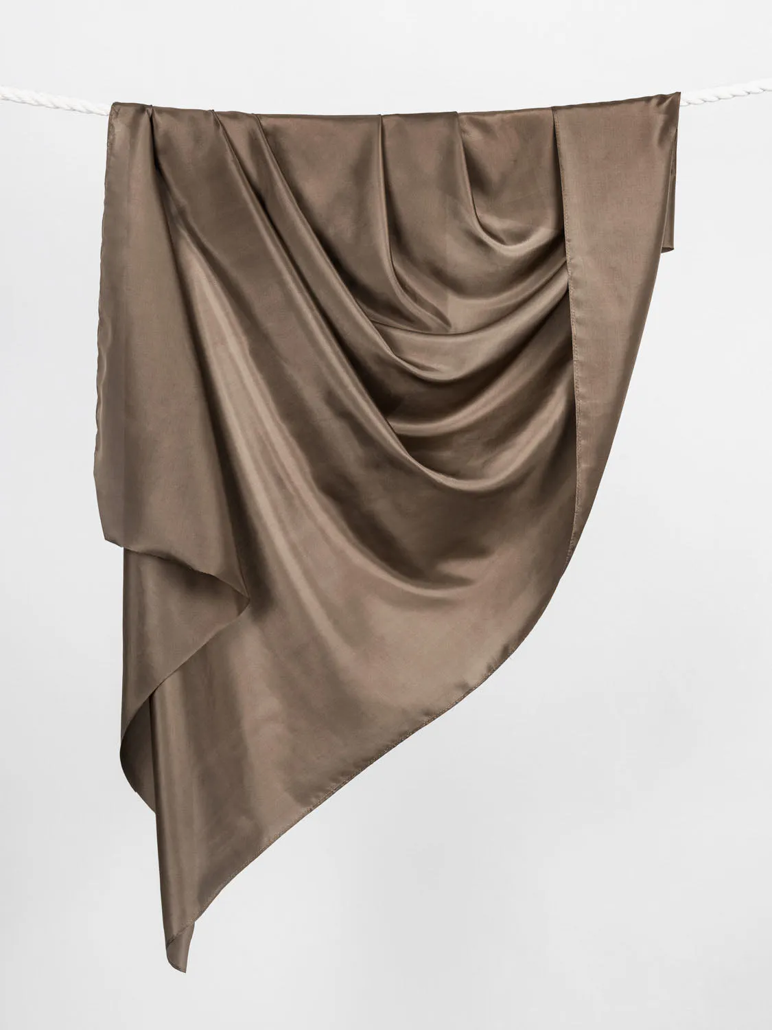 Designer Habotai Silk Deadstock - Mocha