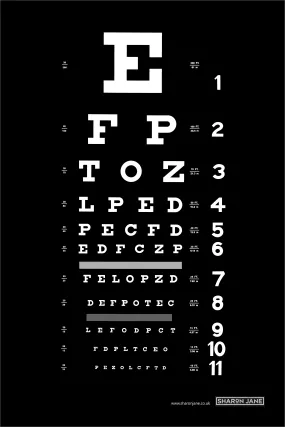 Eye Test Tea Towel
