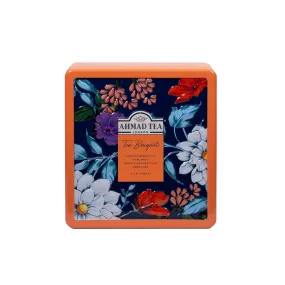 Floral Bouquet Tea Caddy (Orange)