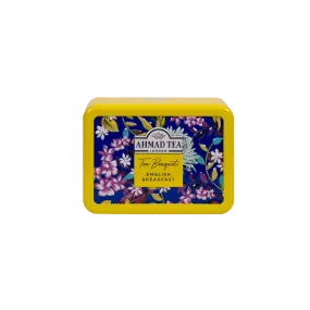 Floral Bouquet Tea Caddy (Yellow)