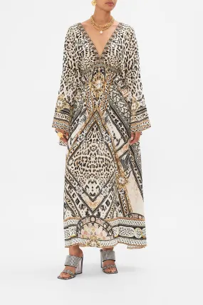GATHERED KIMONO DRESS MOSAIC MUSE