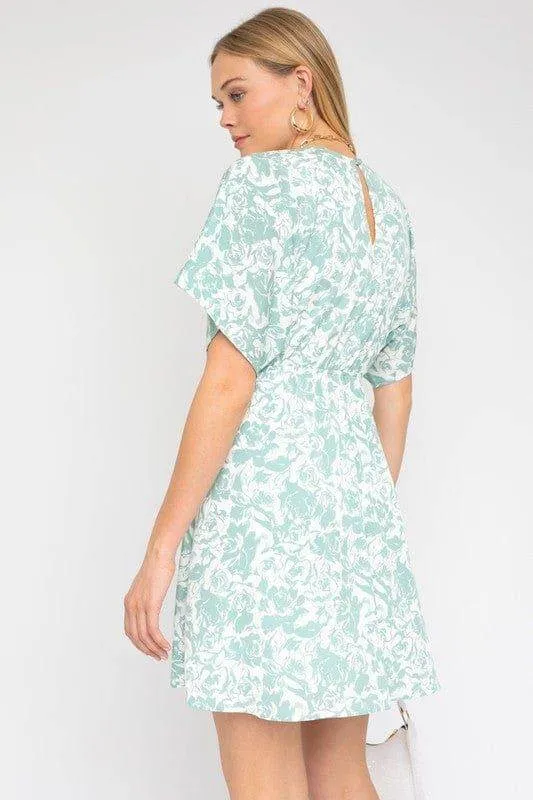 Gilli | Kimono Sleeve Floral Print Dress