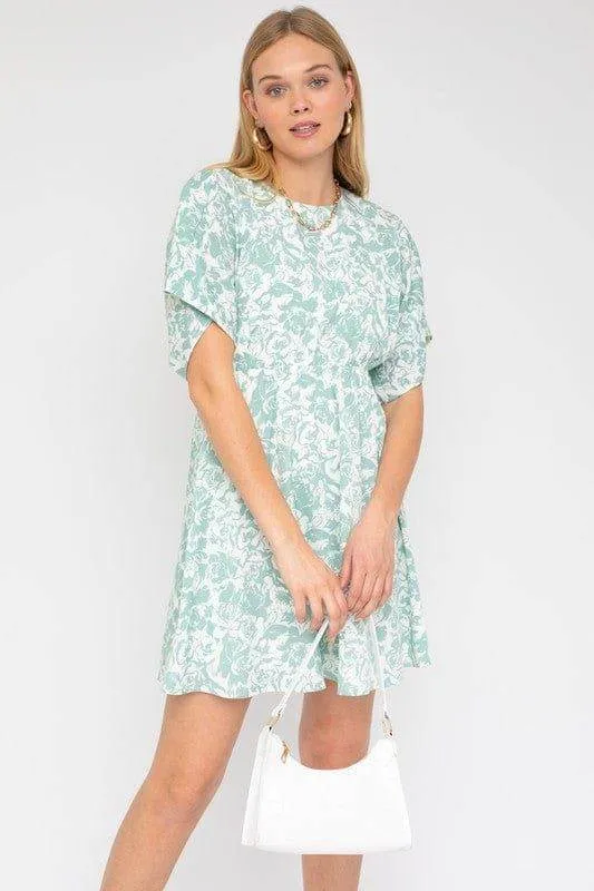 Gilli | Kimono Sleeve Floral Print Dress