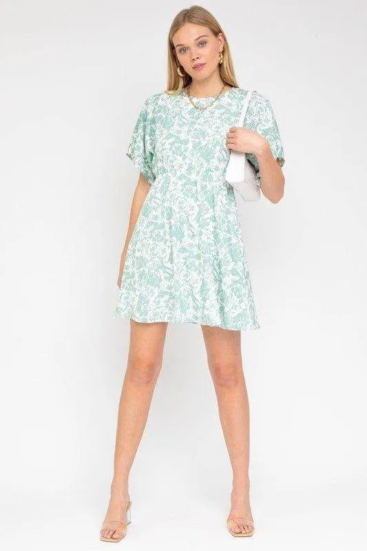 Gilli | Kimono Sleeve Floral Print Dress