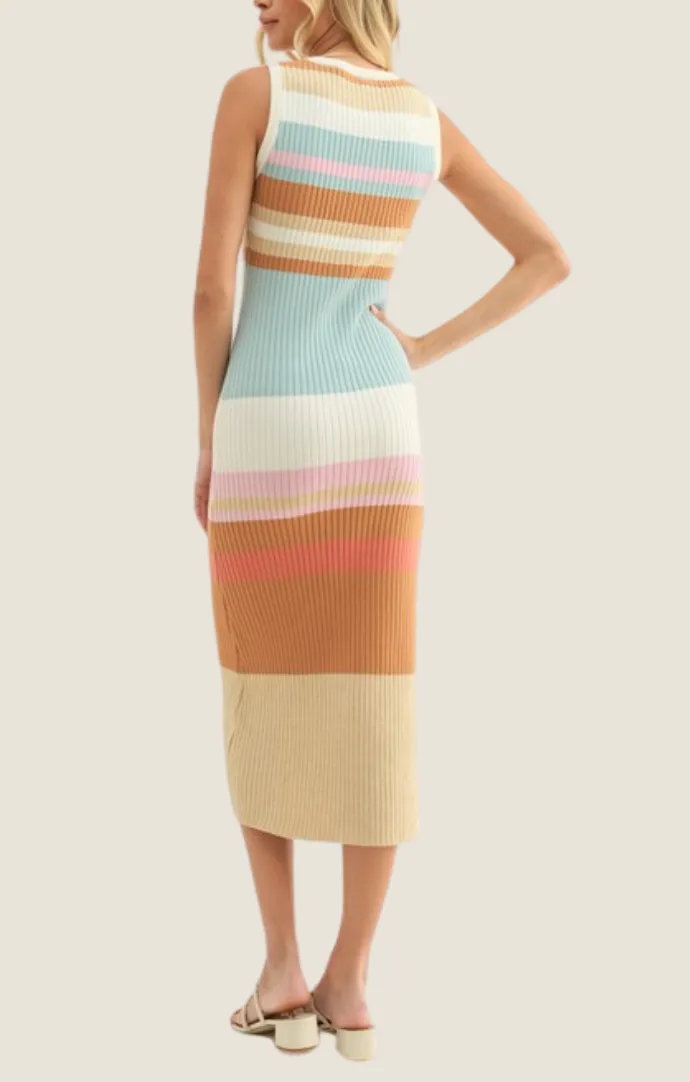 Illa Multi Color Block Knit Dress