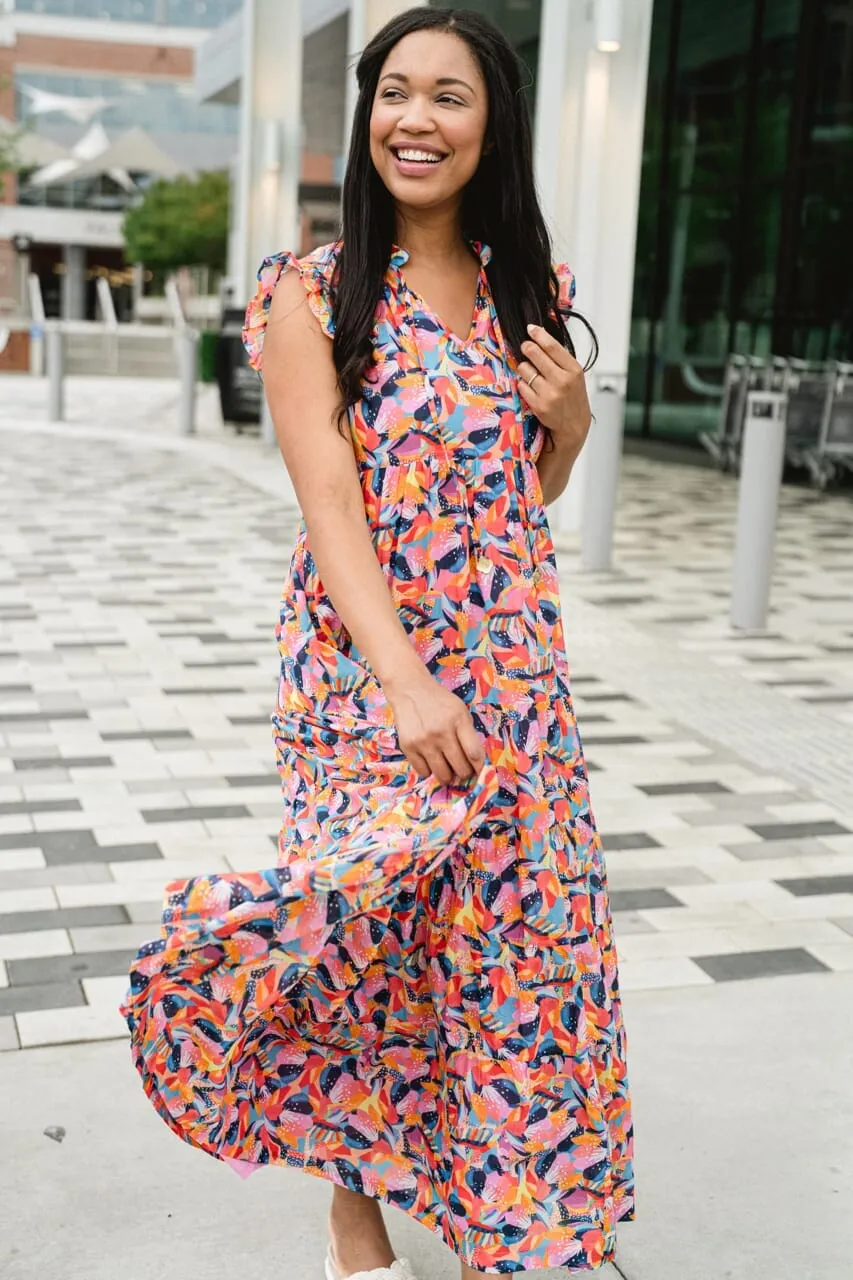 Josie Maxi Dress- Rainbow Floral