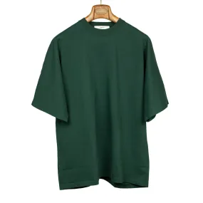 Kimono sleeve t-shirt in dark green cotton