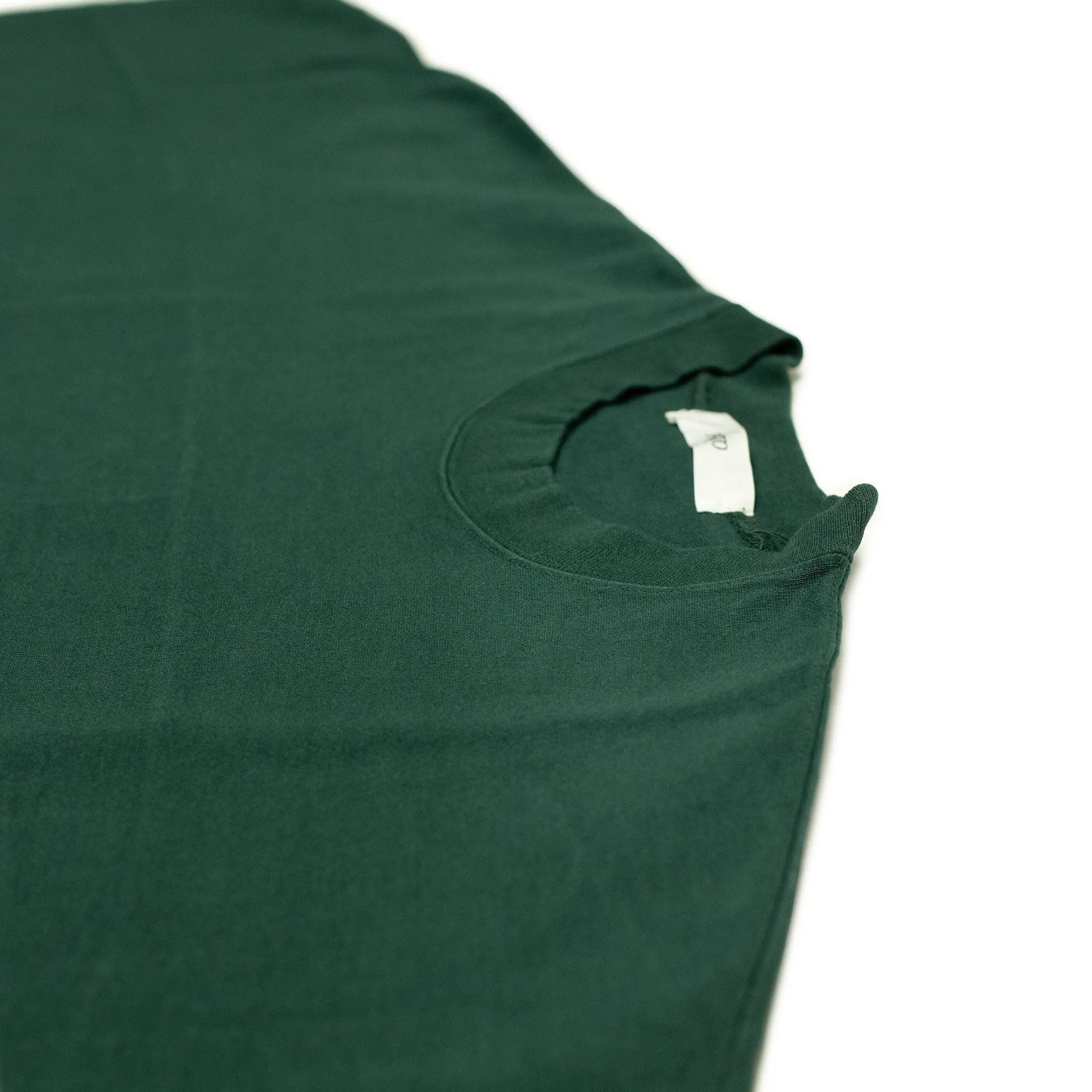 Kimono sleeve t-shirt in dark green cotton