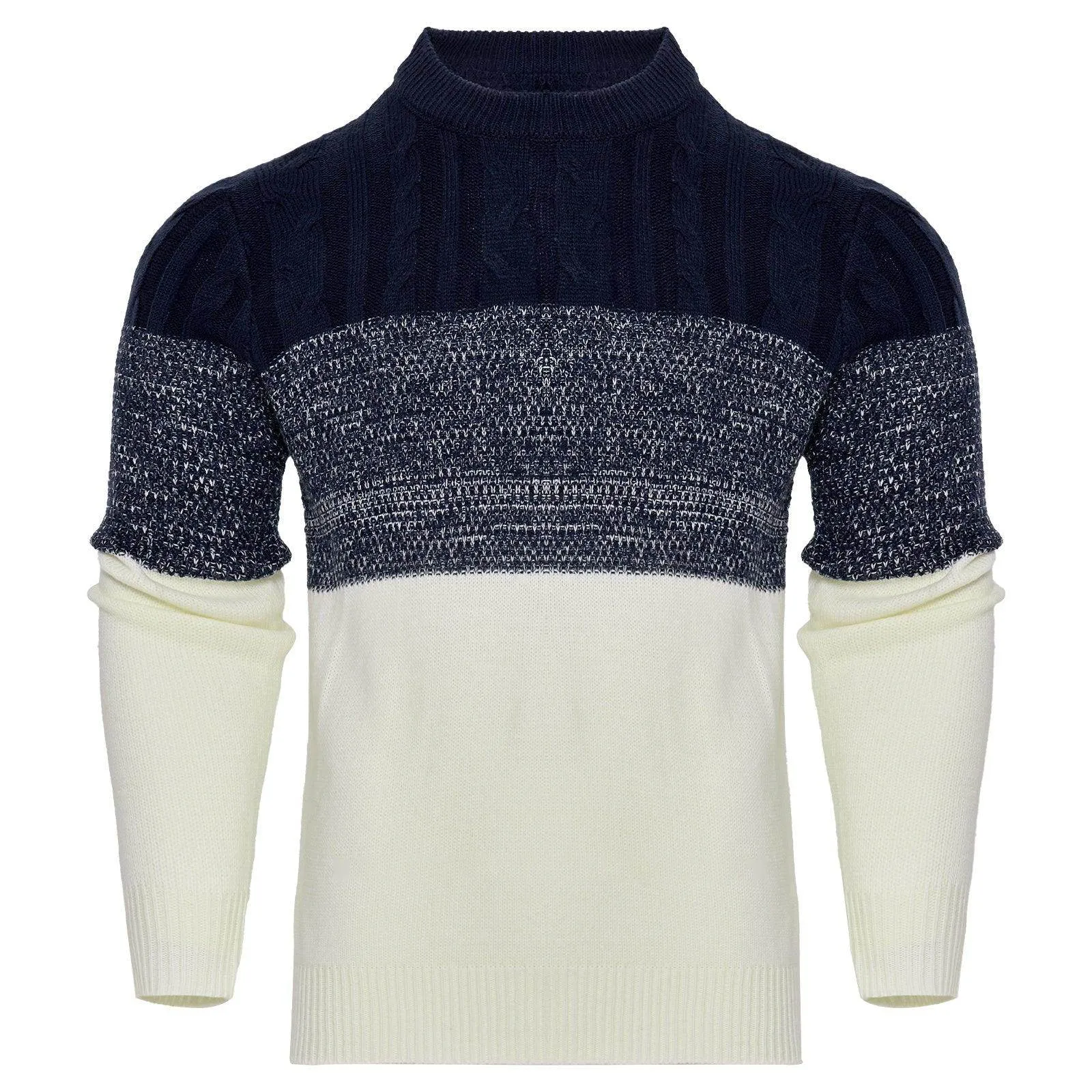 Men's Trendy Color Block Pullover Sweater