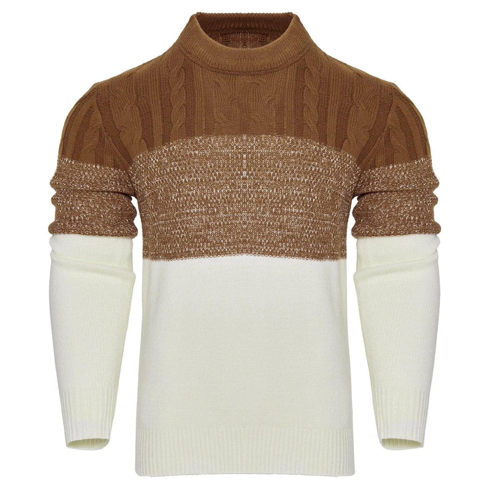 Men's Trendy Color Block Pullover Sweater