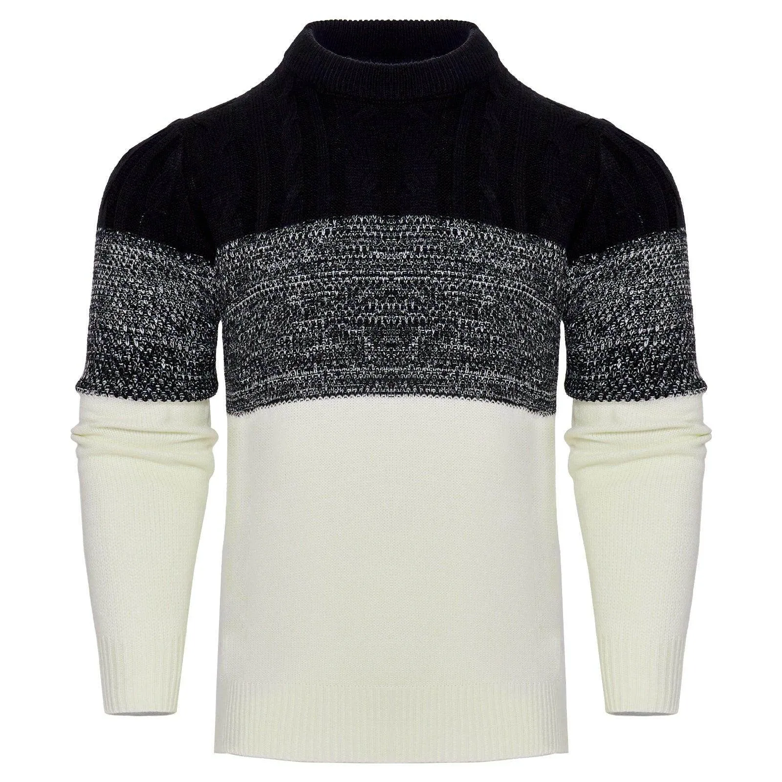 Men's Trendy Color Block Pullover Sweater