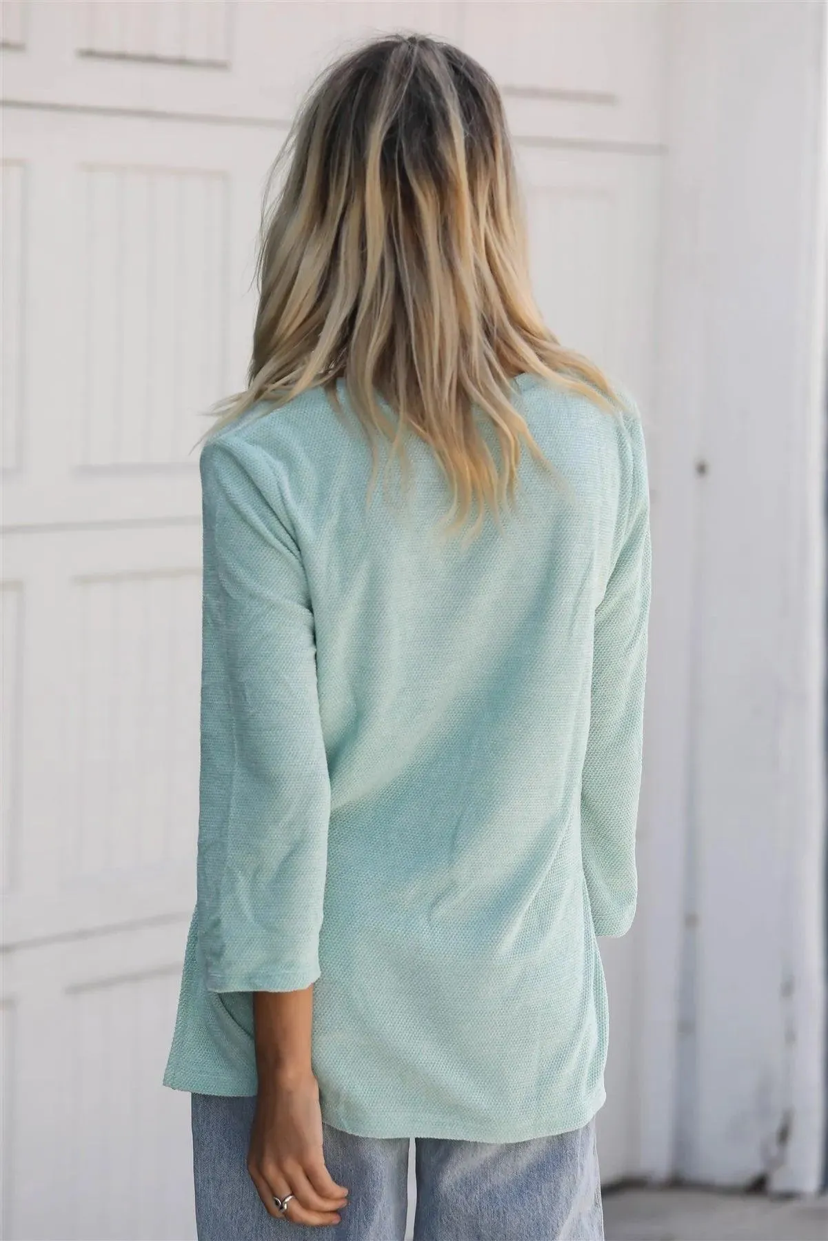 Mint Velvet Textured Kimono Midi Sleeve Top /1-1-1