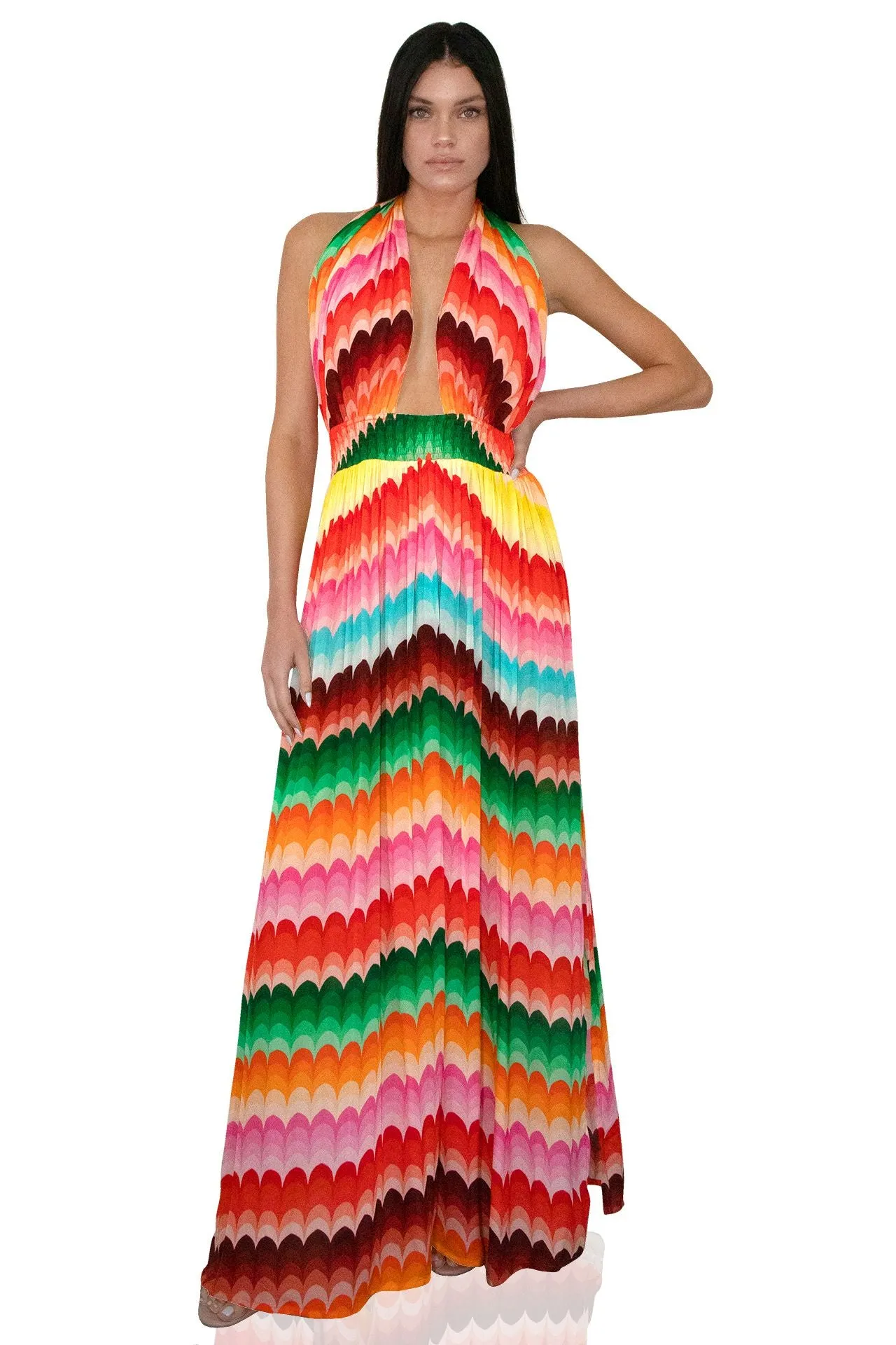 Multicolor Floor Length Dress