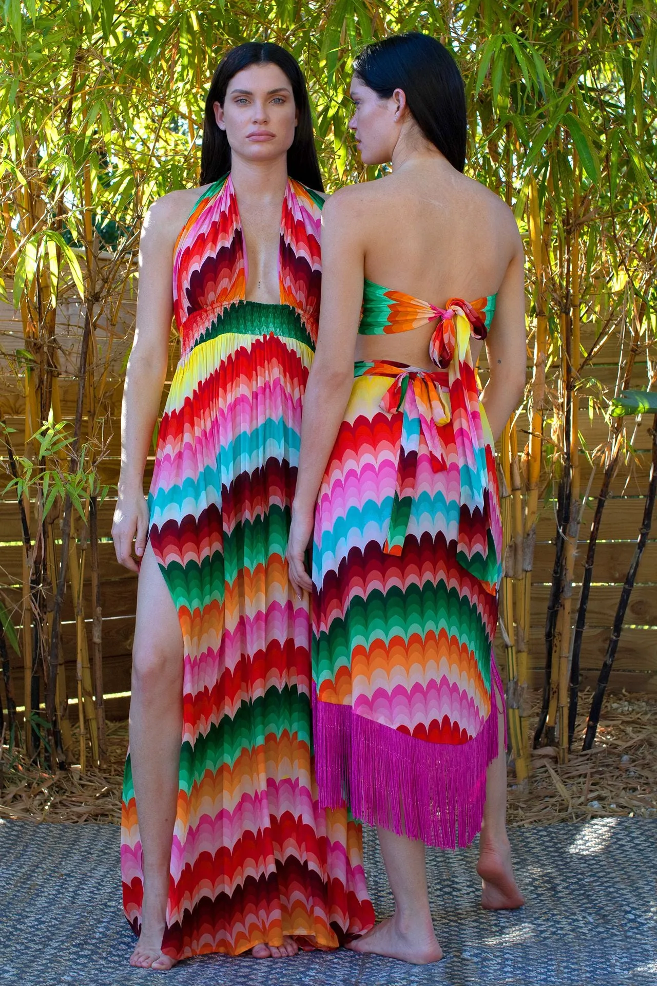 Multicolor Floor Length Dress