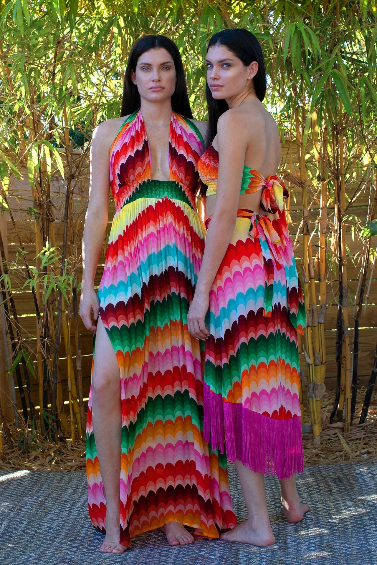 Multicolor Floor Length Dress