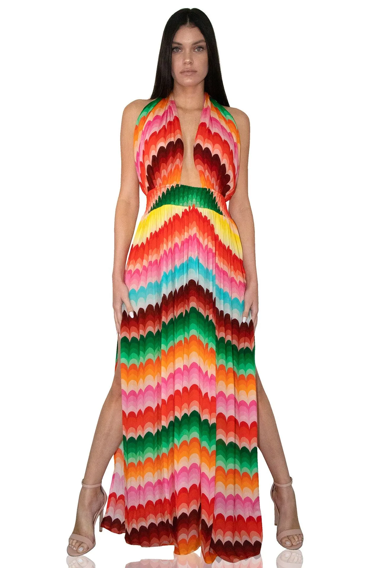 Multicolor Floor Length Dress