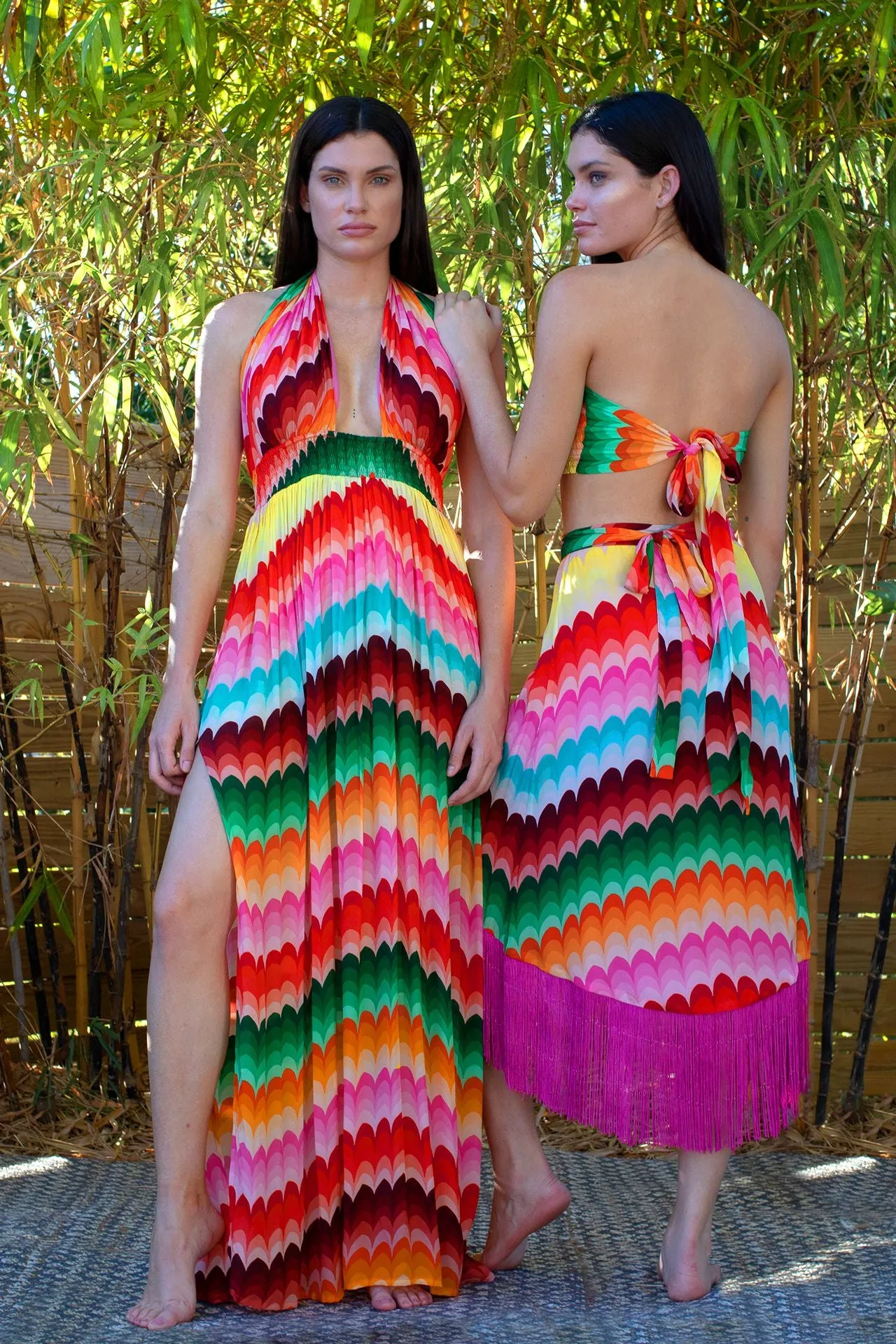 Multicolor Floor Length Dress