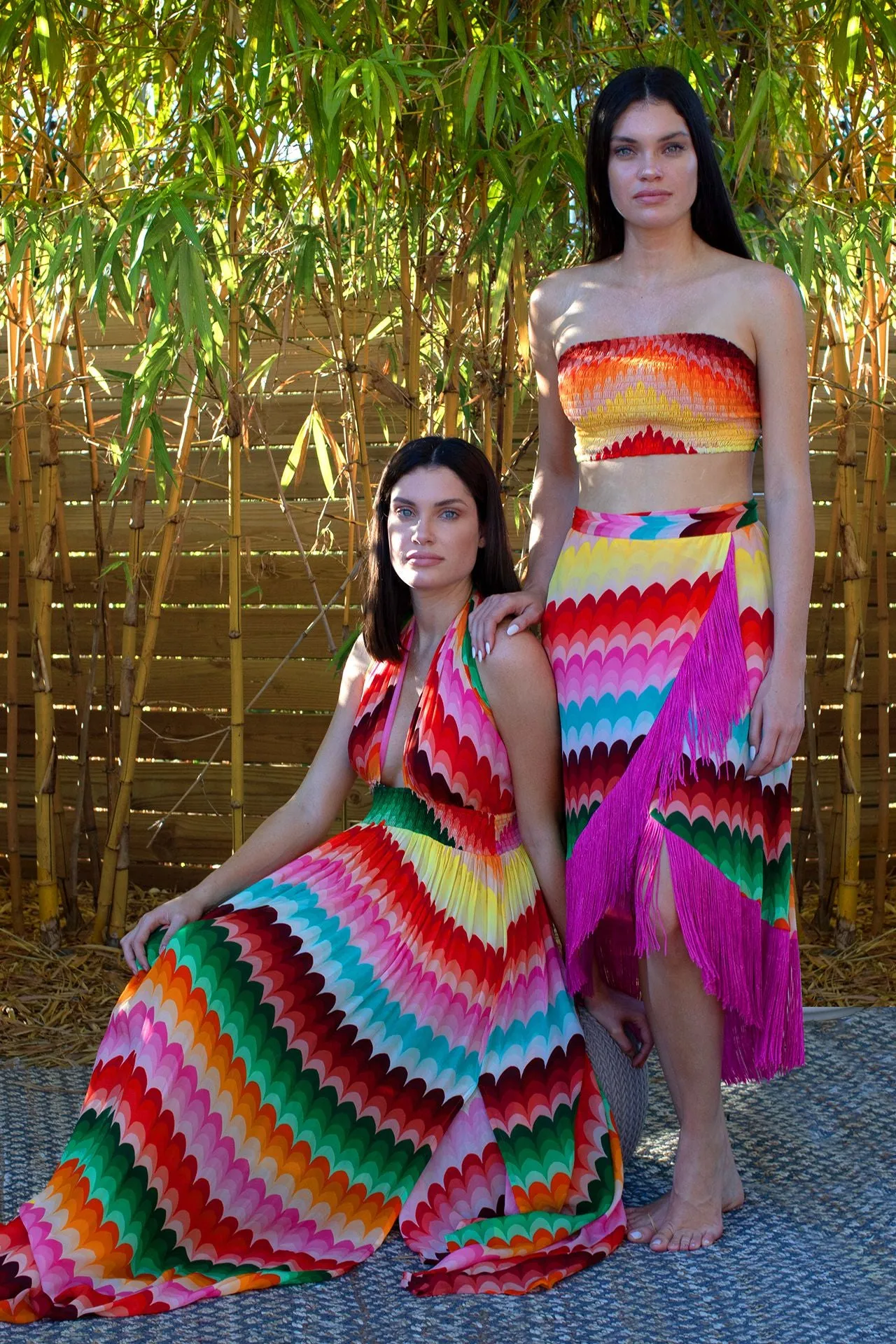 Multicolor Floor Length Dress