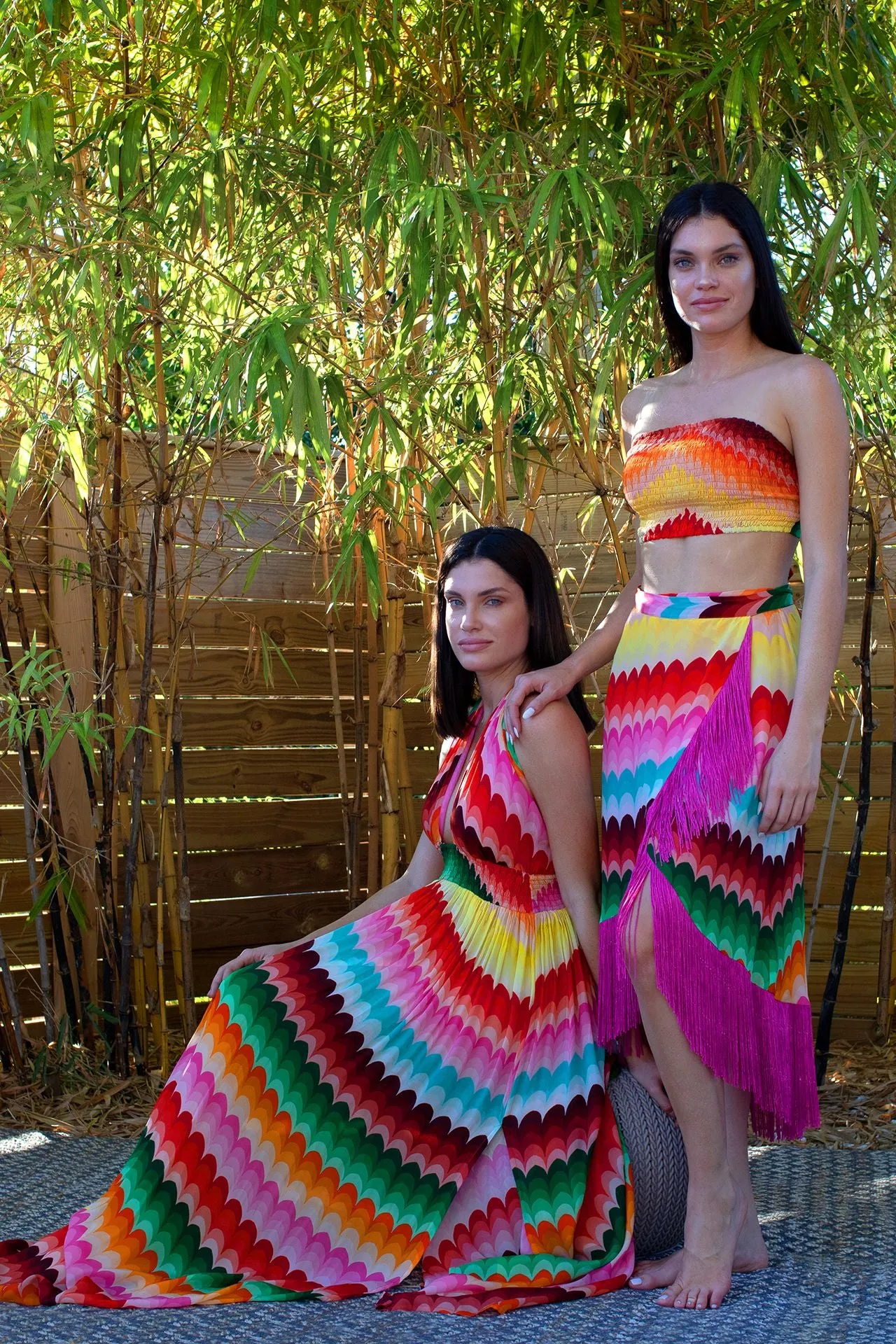 Multicolor Floor Length Dress