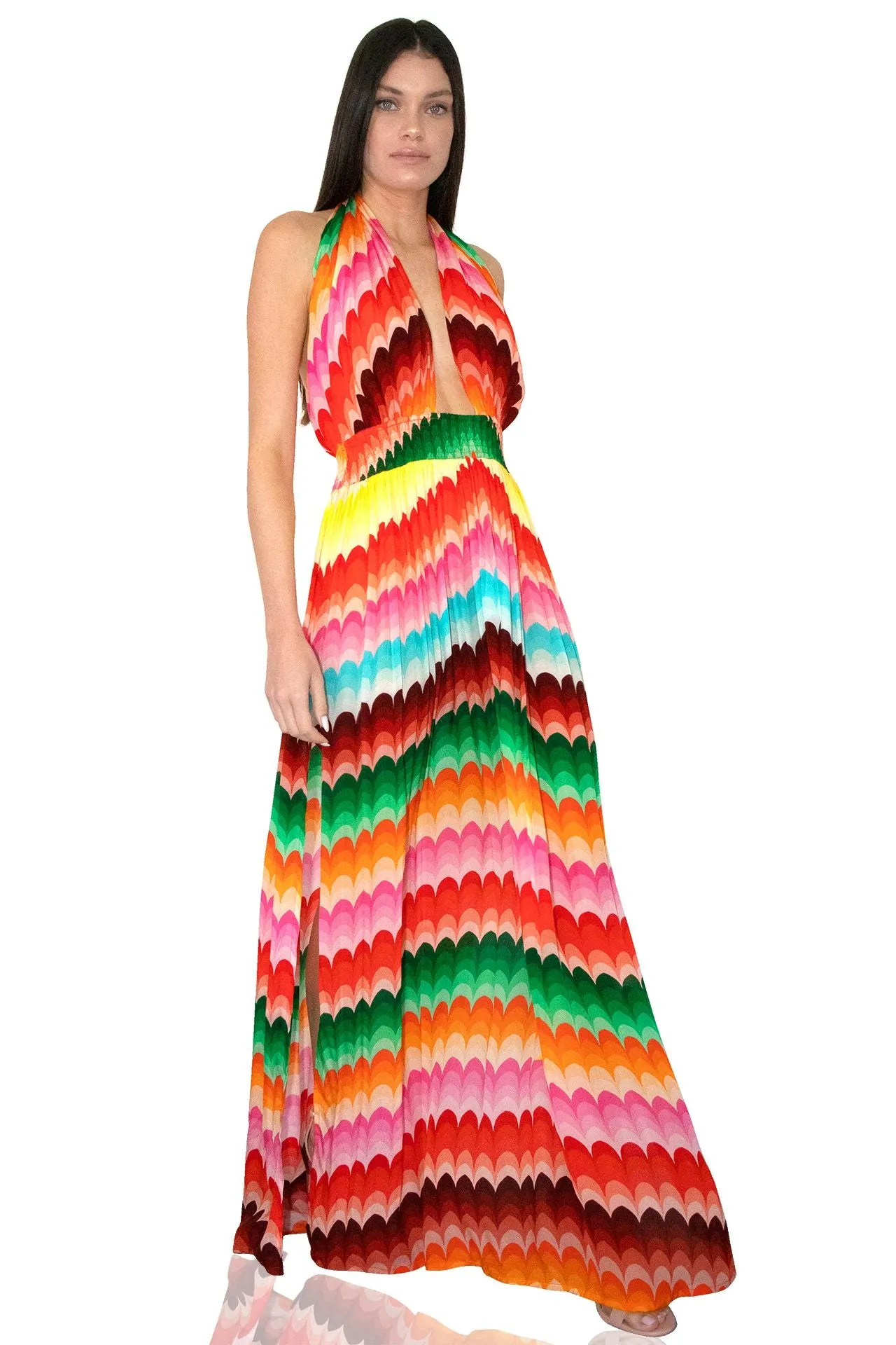 Multicolor Floor Length Dress