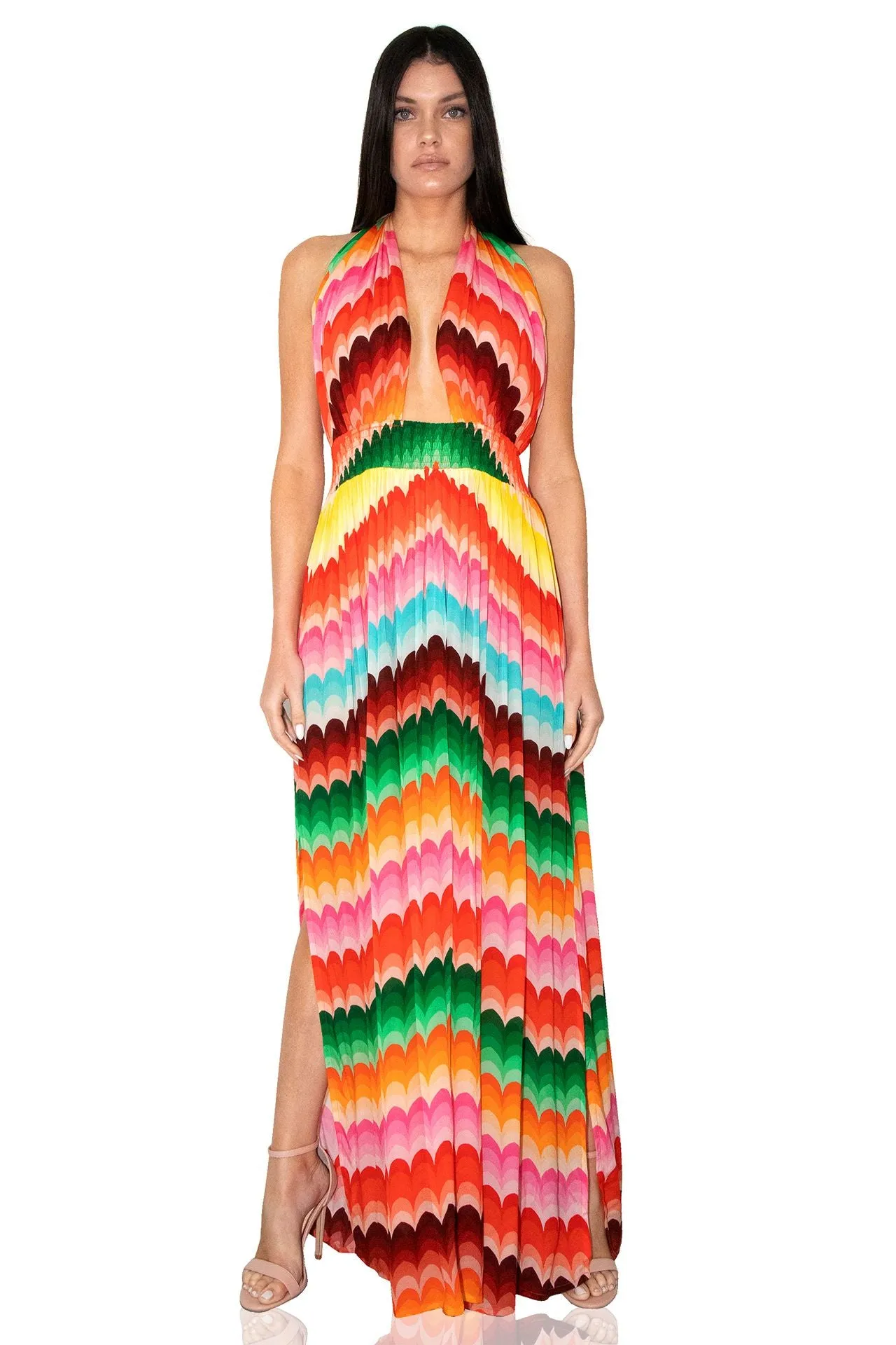 Multicolor Floor Length Dress