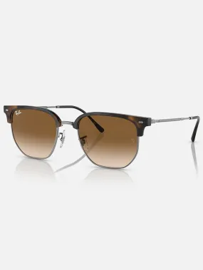 New Clubmaster Havana On Gunmetal/Brown Gradient Sunglasses