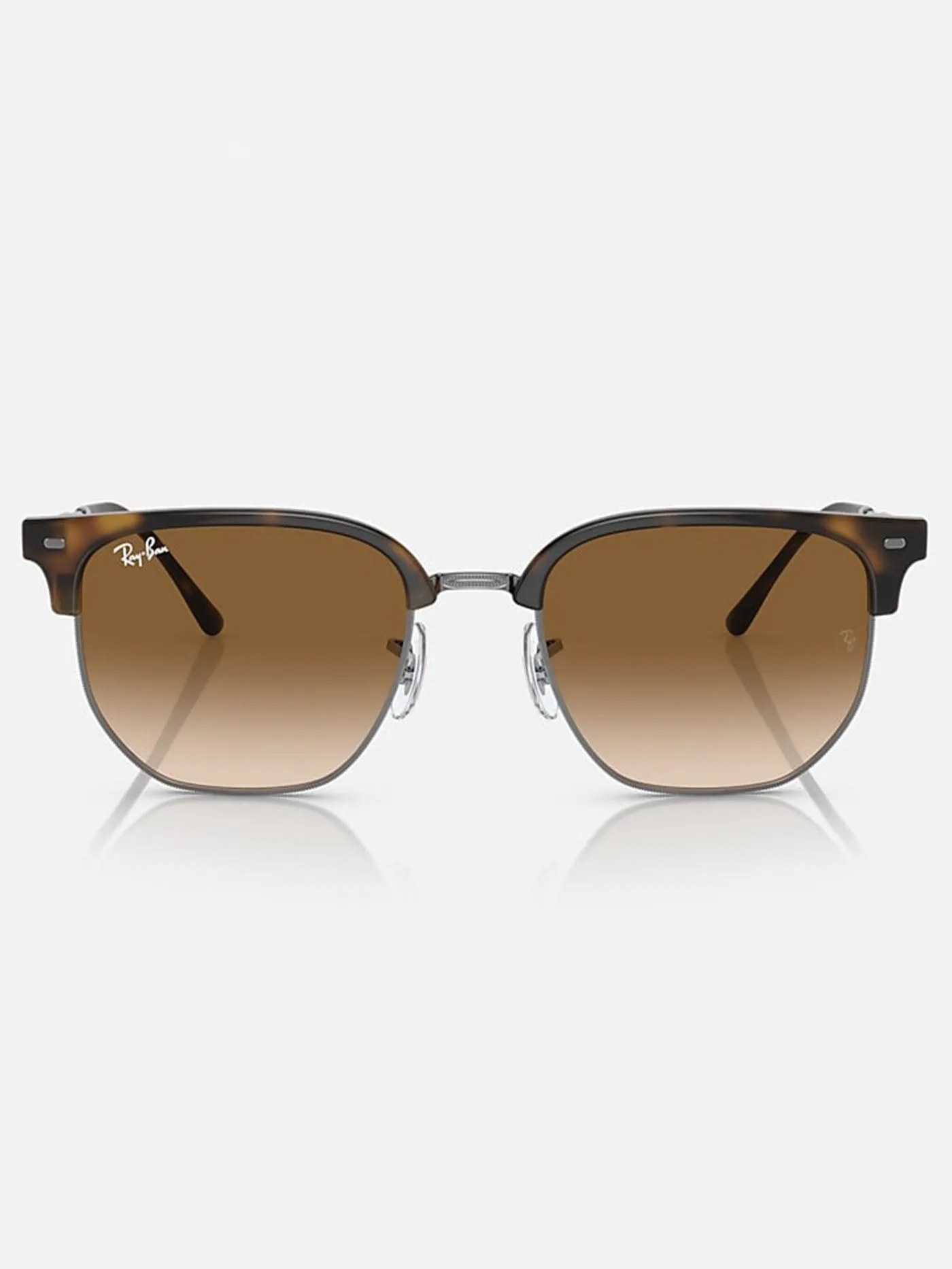 New Clubmaster Havana On Gunmetal/Brown Gradient Sunglasses