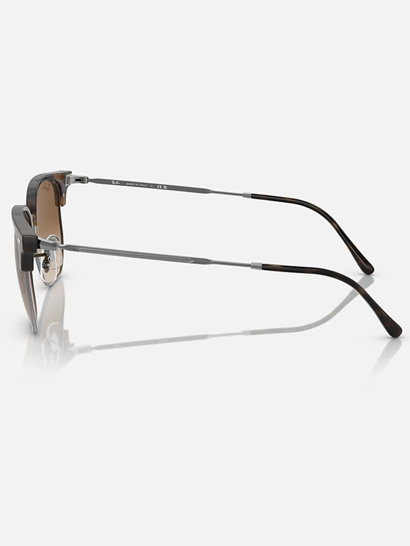 New Clubmaster Havana On Gunmetal/Brown Gradient Sunglasses