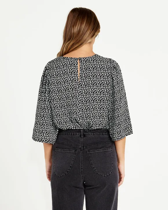 NICOLETTE KIMONO SLEEVE TOP - BOHO ANIMAL