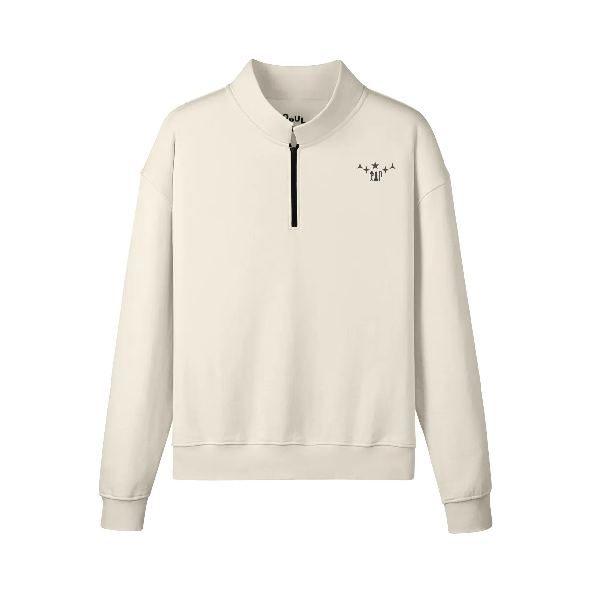 Opulwear 5 star half zipper sweatshirt