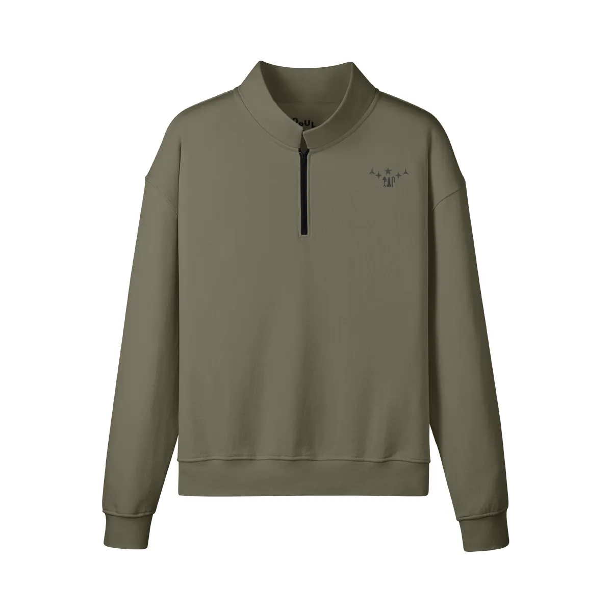 Opulwear 5 star half zipper sweatshirt