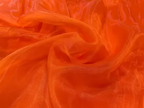 Orange Plain Organza Fabric