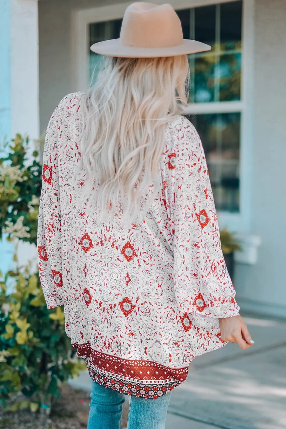 Pacific Coast Mixed Print Bohemian Kimono
