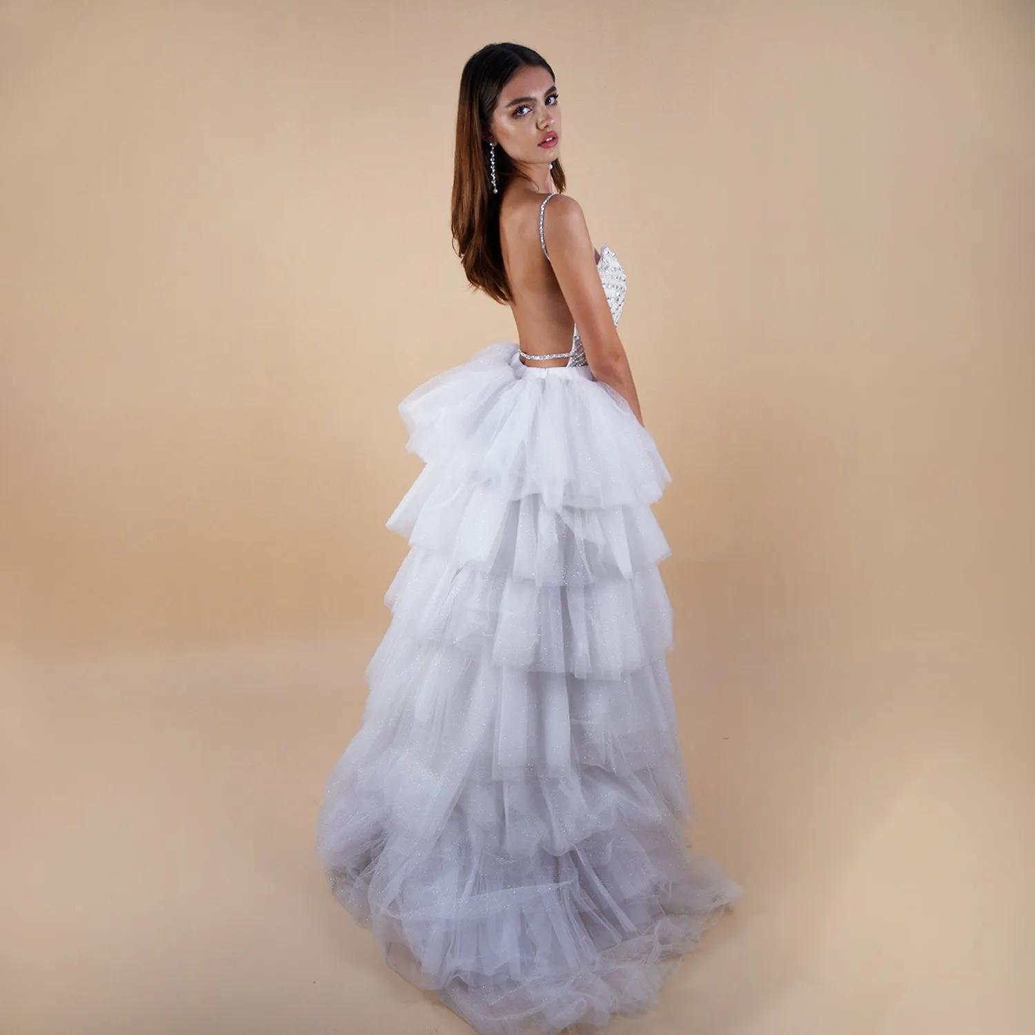 Serene Sparkle Ruffle Tulle Overskirt