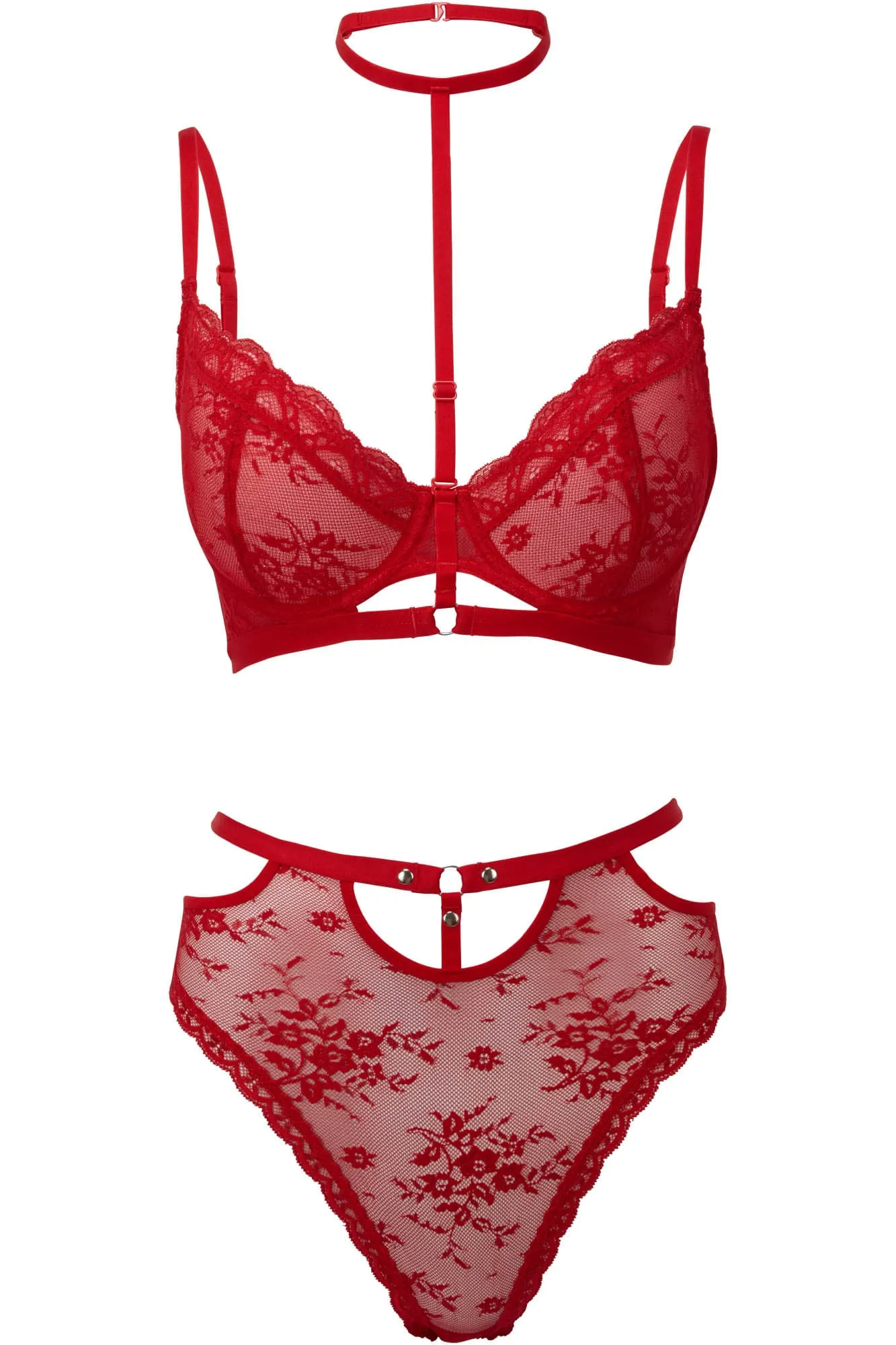 Sheer Evil Bra [SCARLET]