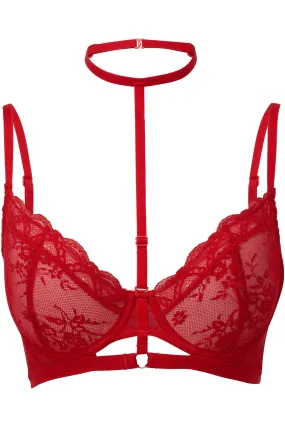 Sheer Evil Bra [SCARLET]