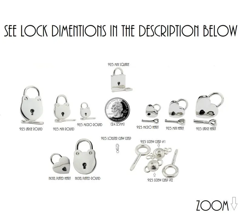 Solid 925 Sterling Silver Dainty Micro Heart BDSM Minimalist Locking  Submissive Day Collar   g2