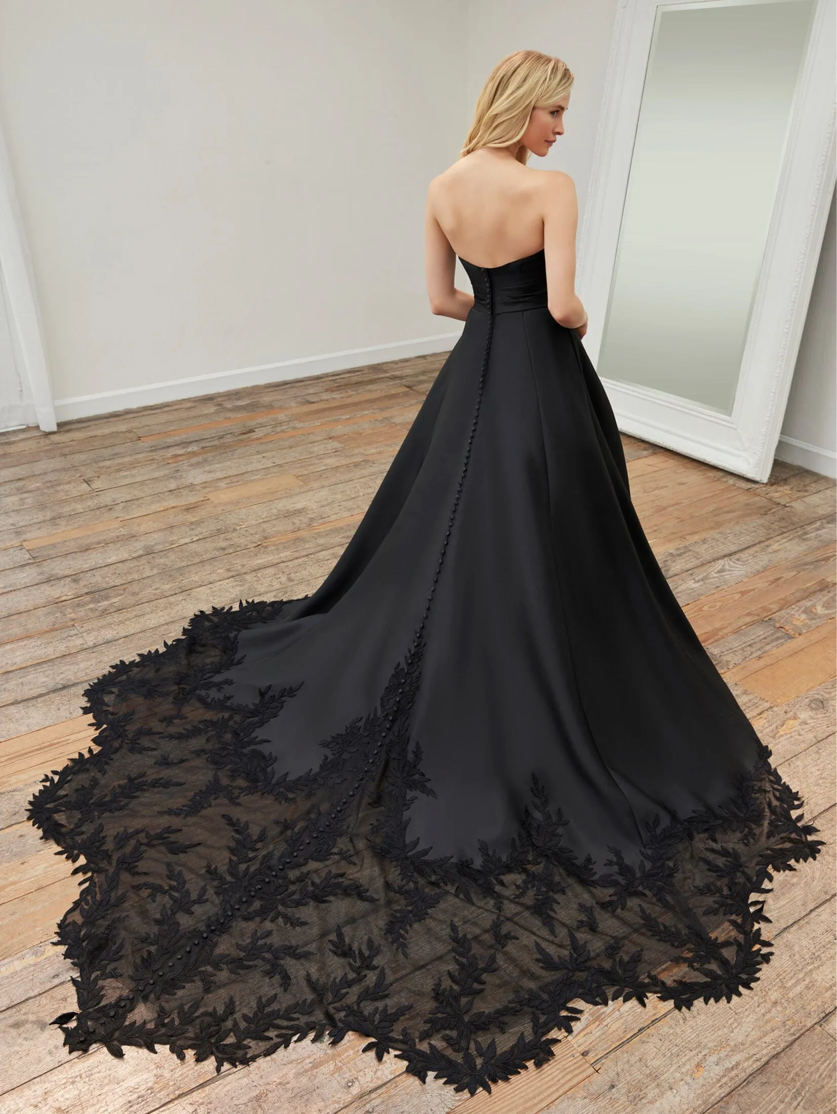 Strapless Long Sleeve Bridal Gown by Adrianna Papell 31254
