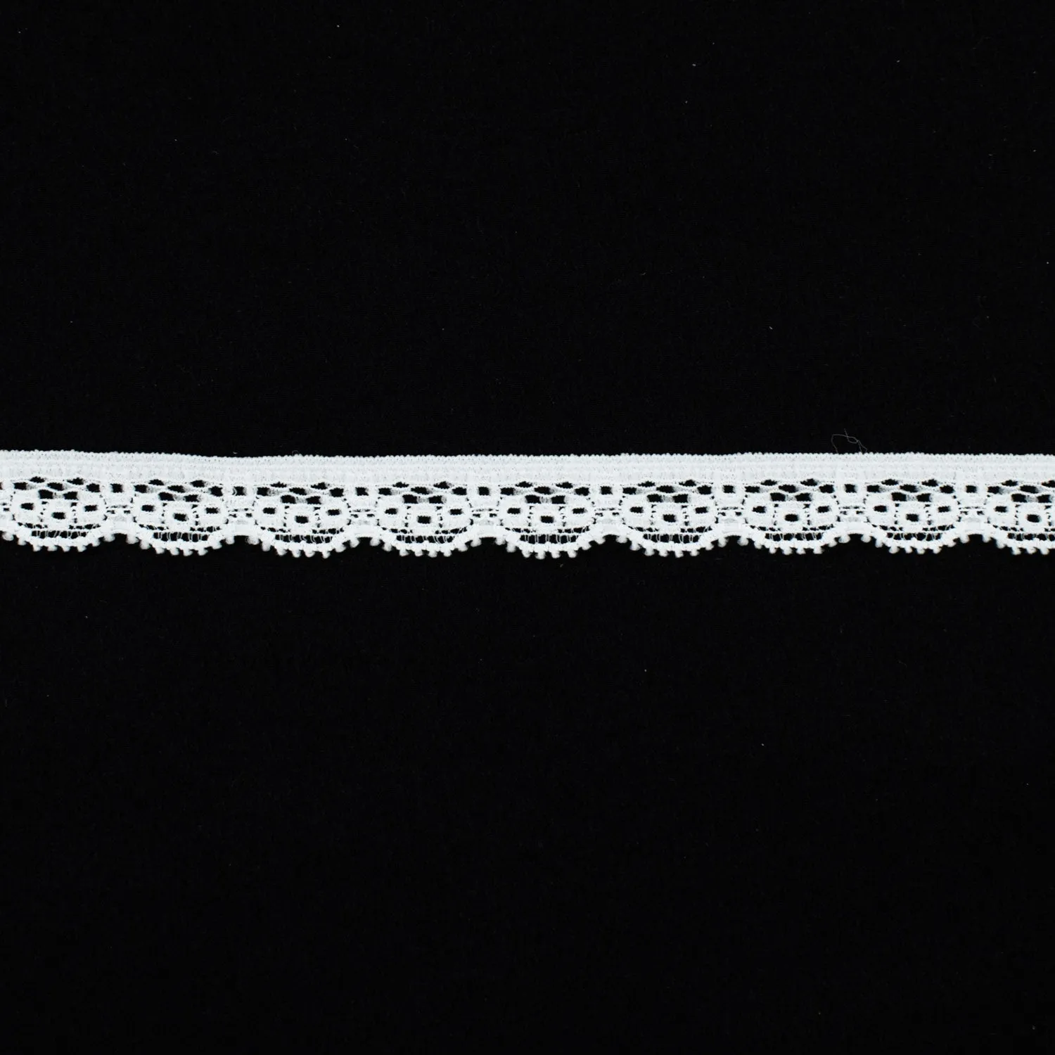 Stretch Raschel Lace Trim 15mm Design-K0 White
