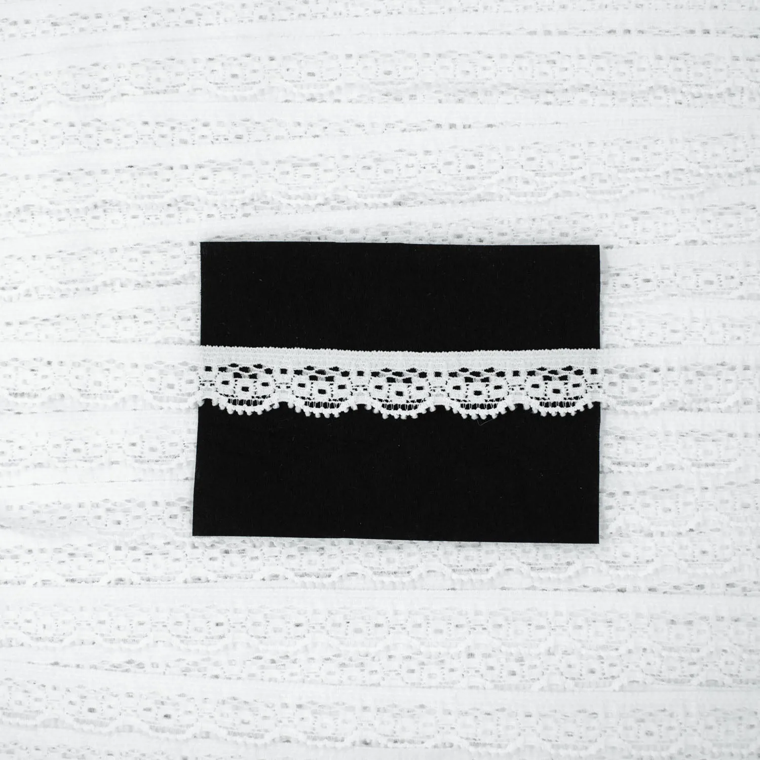Stretch Raschel Lace Trim 15mm Design-K0 White